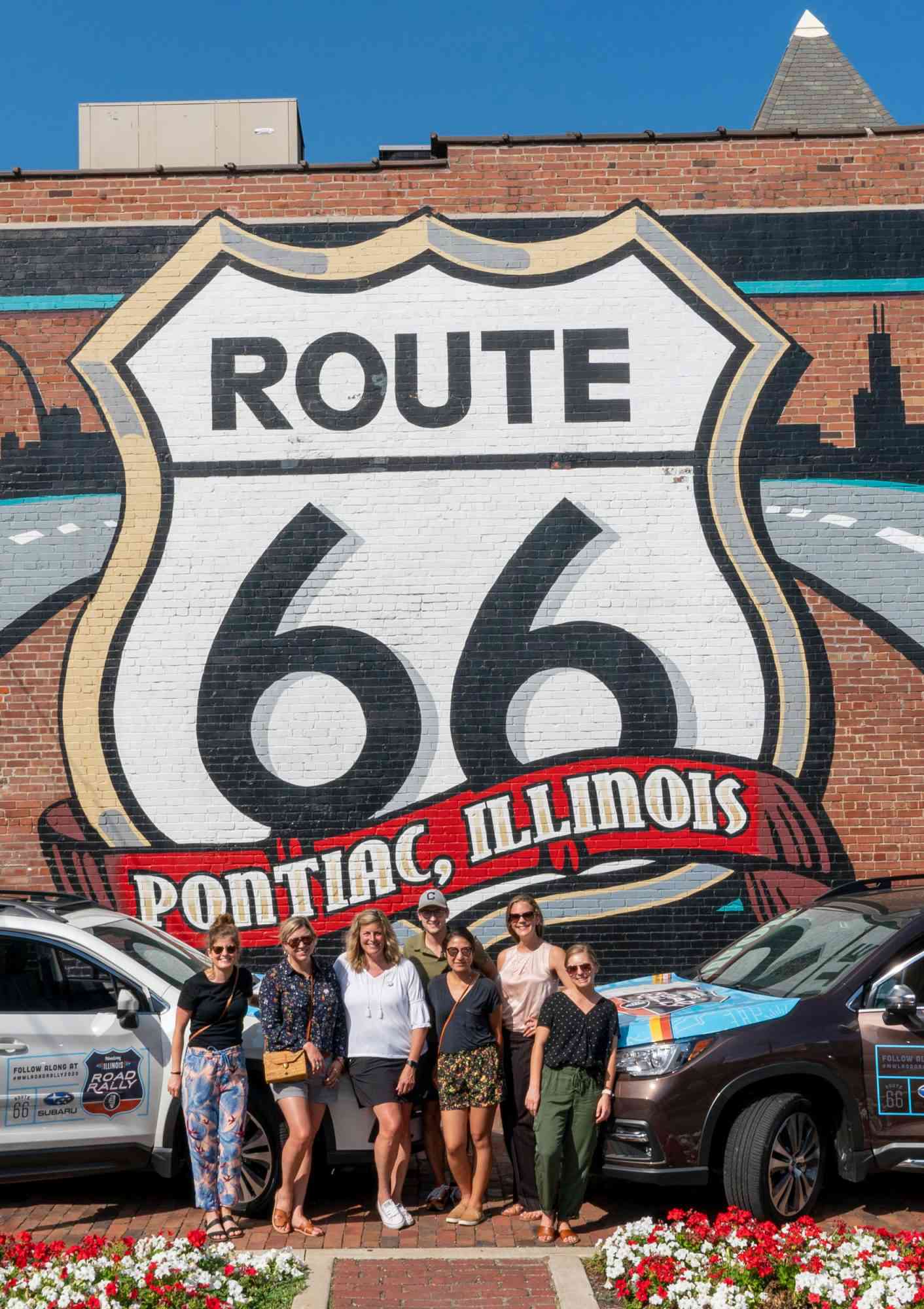 Walldog Route 66 Mural, Pontiac