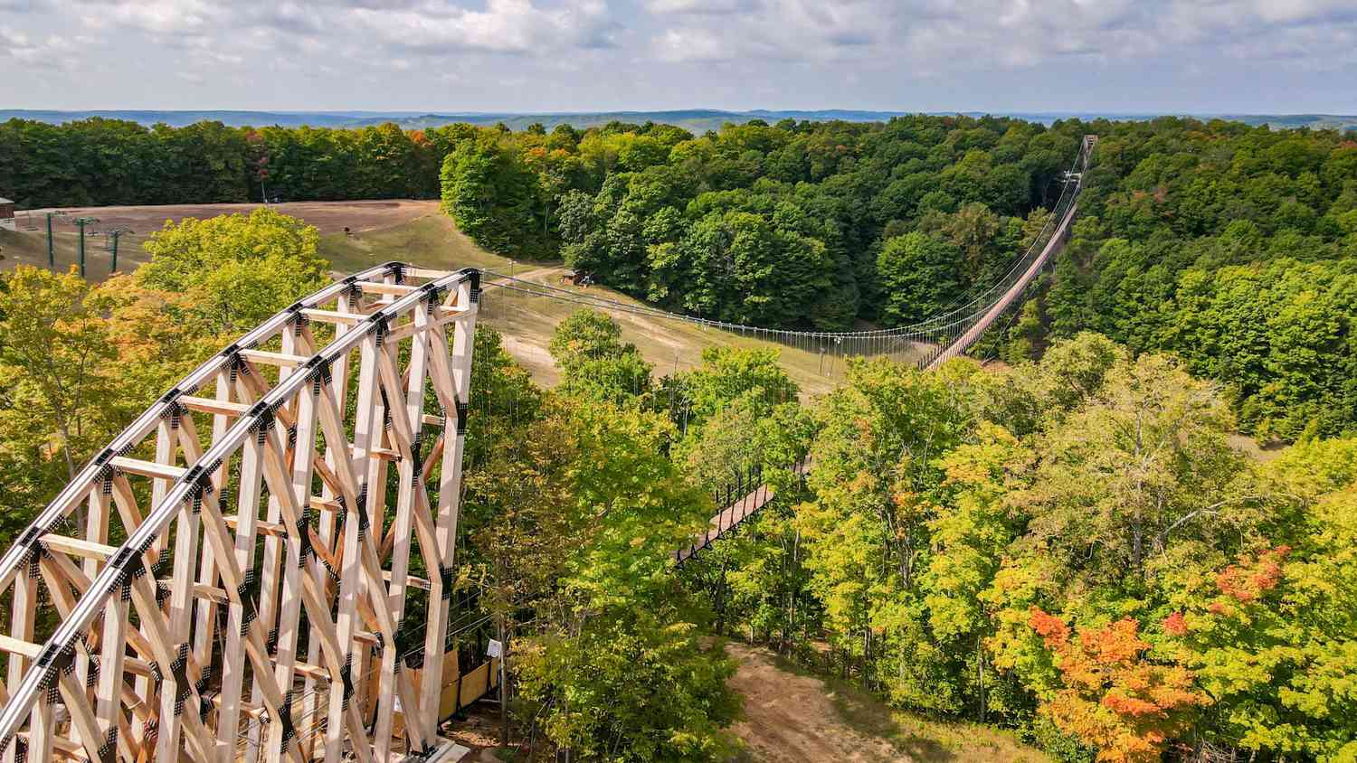 Full view of SkyBridge Michigan in Fall