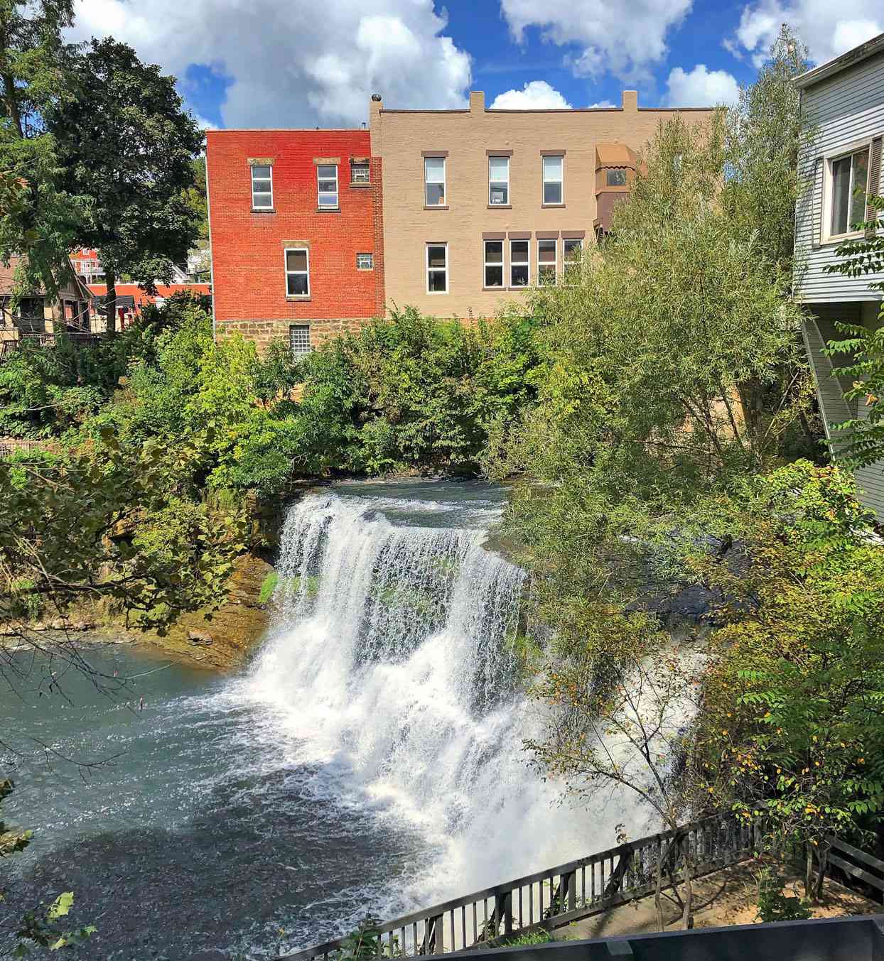 namesake waterfall Chagrin River