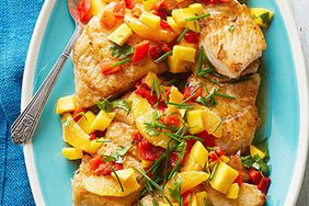 Caribbean White Fish with Mango-Orange Relish