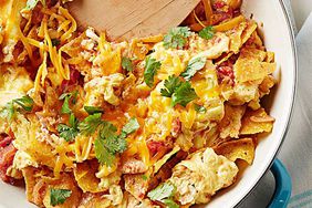 Tex-Mex Scramble with Tortilla Chips