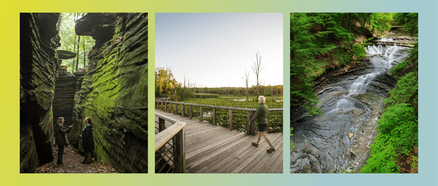 three images of Cuyahoga National Park